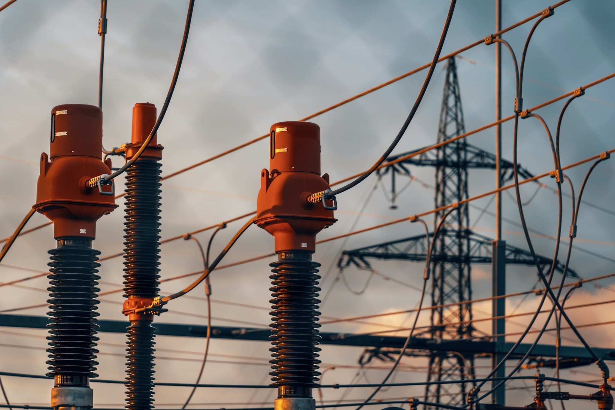 High-voltage cable terminations, insulators and overhead lines
